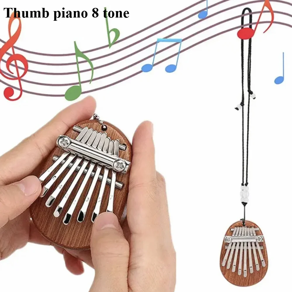 8 Keys Mini Wooden Kalimba High Quality Exquisite Finger Thumb Piano Marimba Good Music Accessories Pendant Gift Christmas Gifts