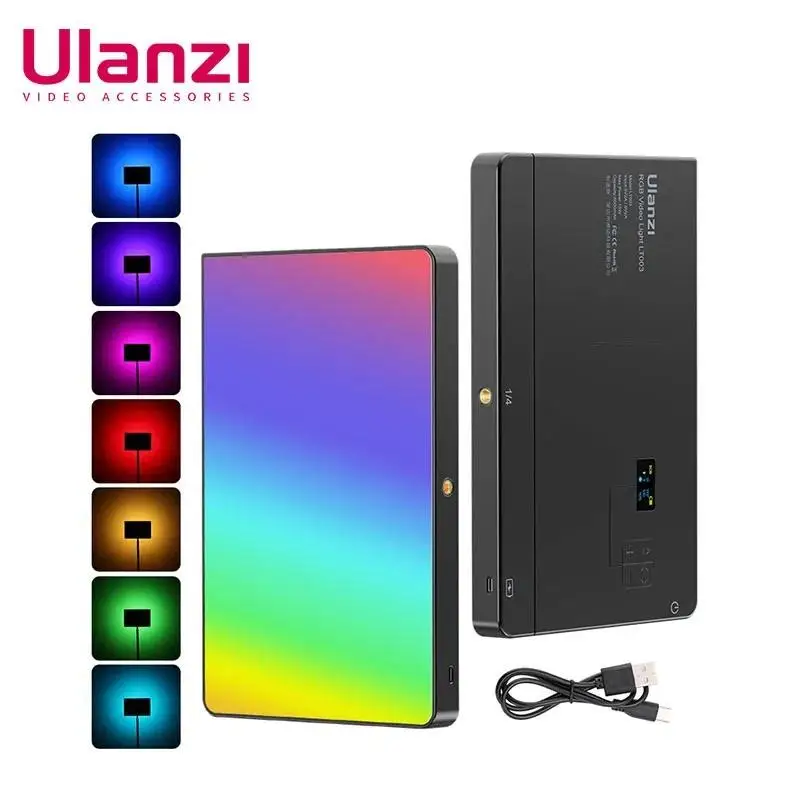 Ulanzi LT003 LED Video Light RGB Panel Light 2500-9000K CRI 95+ 8000mAh Fill Light for Live-streaming Video Tiktok Youtube