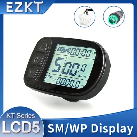 Wyświetlacz Ebike 24V 36V 48V KT LCD5 z wyświetlaczem rower elektryczny Kunteng KT inteligentny wyświetlacz panelu sterujący do roweru elektrycznego
