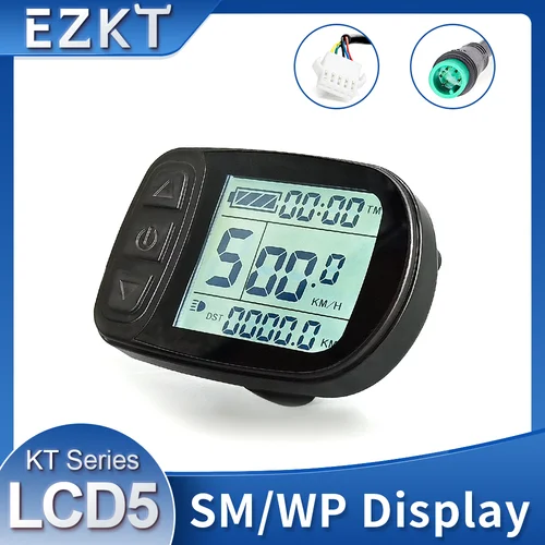 Kunteng-pantalla para bicicleta eléctrica, Panel de Control inteligente KT, 24V, 36V, 48V, LCD5