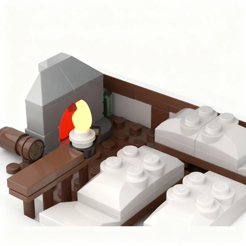 768ピース MOC 中世のフレームハウス モジュール式街並み 城 モデル 組み立てブロック 建築玩具 クリスマスギフト ブロック キッズ