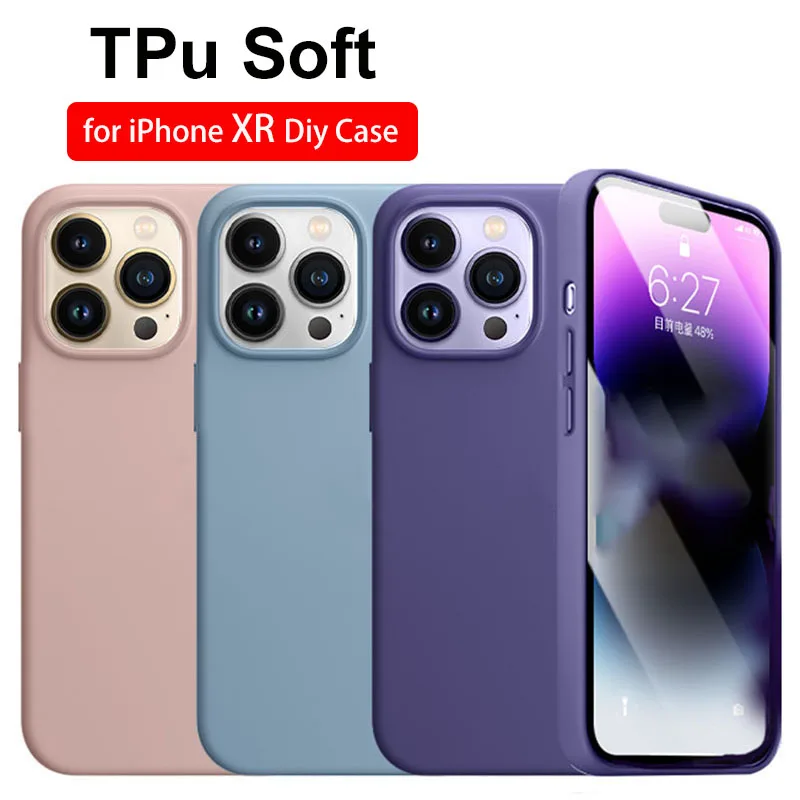 DIY Soft Phone Case for Big Camera for iPhone XR like 13Pro, XR to 14 15 pro TPU Matte Back Cover Ultimate Version