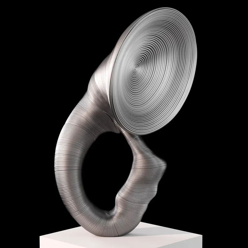 YJQ abstract simple saxophone sculpture ornament floor art hotel clubhouse modern decoration