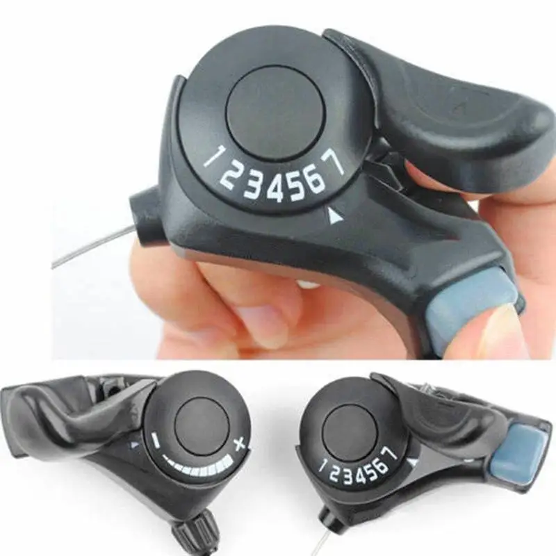Mountain Bike Hand Shifters Split Finger Pivot 3/7 Speed Adjustable Bicycle Gear Shifter for  Cycling Replacement Parts
