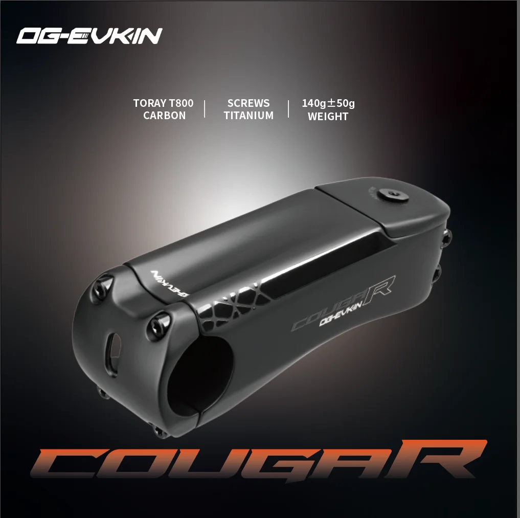 OG-EVKIN BS-COUGAR T800 Carbon MTB Bicycle Stem -10 Degree 31.8MM Carbon Road Bike Stem Positive and Negative Cycling Power Part