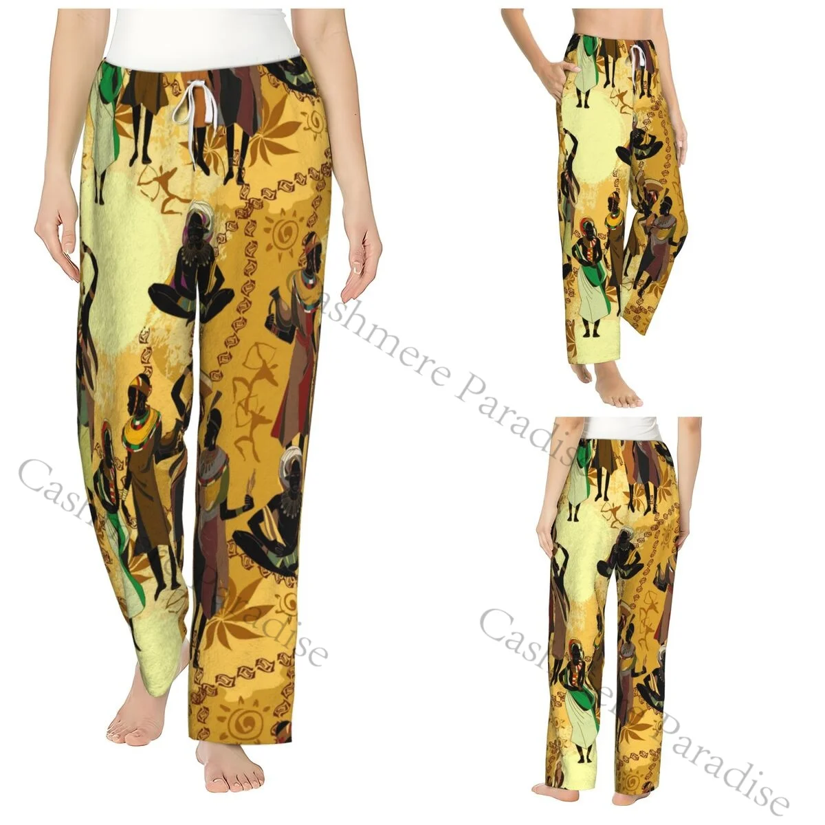 African Women Cozy Flannel Pajama Pants for Women Sleep Bottoms Home Loungewear