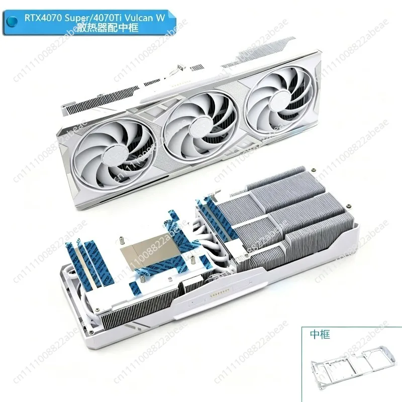 Cooler Radiator for 4070 Super 4070Ti Vul- can W 4080 4080 Super Graphics Video Card White