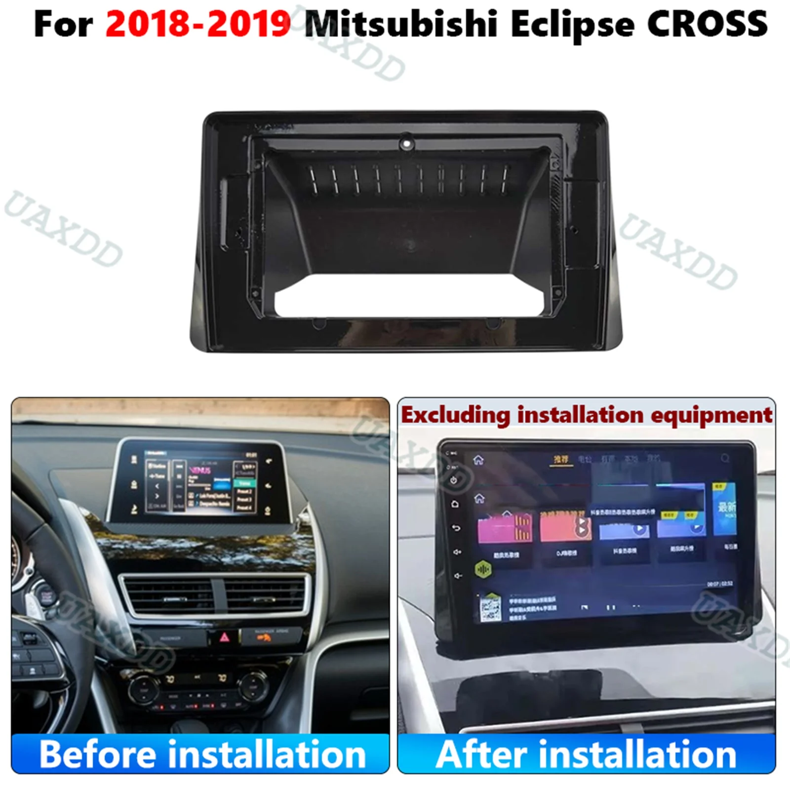 For Mitsubishi 2012-2023 Mirage Spacestar Attrage Eclipse Spyder Cross Xpander Zinger 9 10.1inch Car Android Frame Dvd Kit Panel