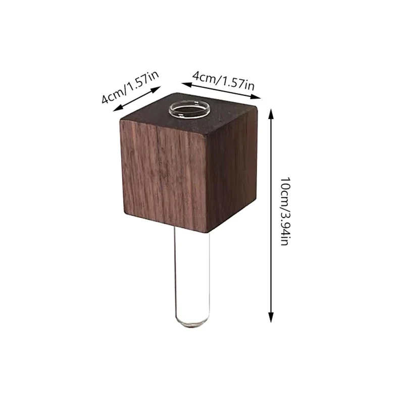 

Wooden Magnetic Test Tube Vase Refrigerator Magnet DIY Flower Arrangement Simulation Flower Vase 10cm Home Decoration Wholesale