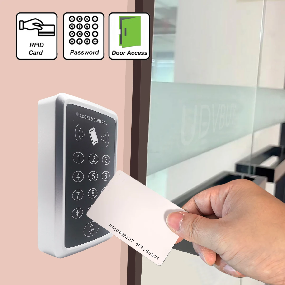 RFID 125khz or 13.56mhz Proximity Card Rfid Access Control System EM Keypad Card Access Control ID Door Opener