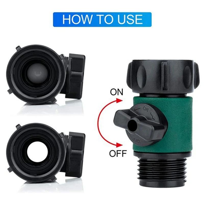 Plastic Water Pipe Shutoff Valve Garden Hose Connection Valve Plastic Hose Connection Valve Fitting Water Pipe Connection-AT35