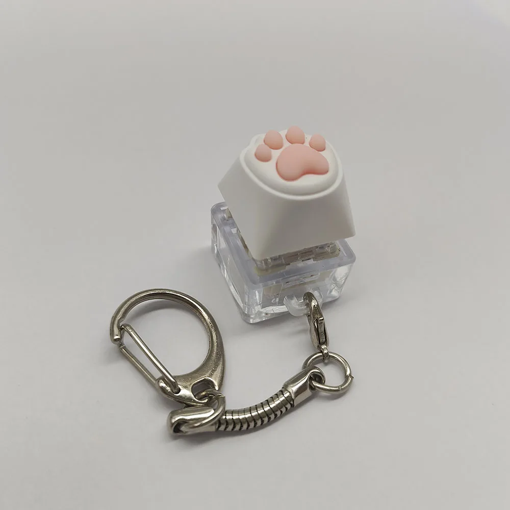 Cute Cat Claw Key Chain Key Ring Fingertip Decompression Pressure Toy Keycap Tester Back Bag Pendant Festival Couples Gift