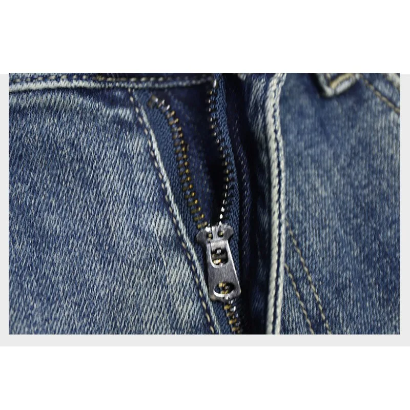 男性、ヒップホップファッション、ヴィンテージデザイナーのデニムパンツ、男性のパンクロックy2kパンツ、青のための折りたたまれたストリートプリントジーンズ