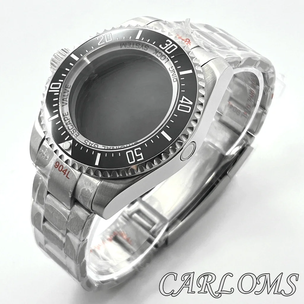 TOP 44mm NH34 NH35 NH36 NH38 NH39 NH70 NH72 Movement Silver Watch Case Ceramic Green Blue Black Bezel Sapphire Glass