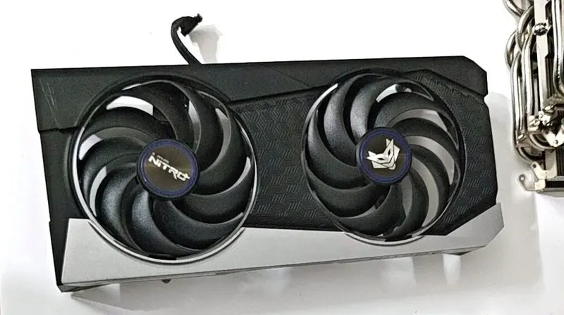 Original Radiator Cooler for Sapphire Nitro+ RX 6600 XT Graphics Card with Backplate