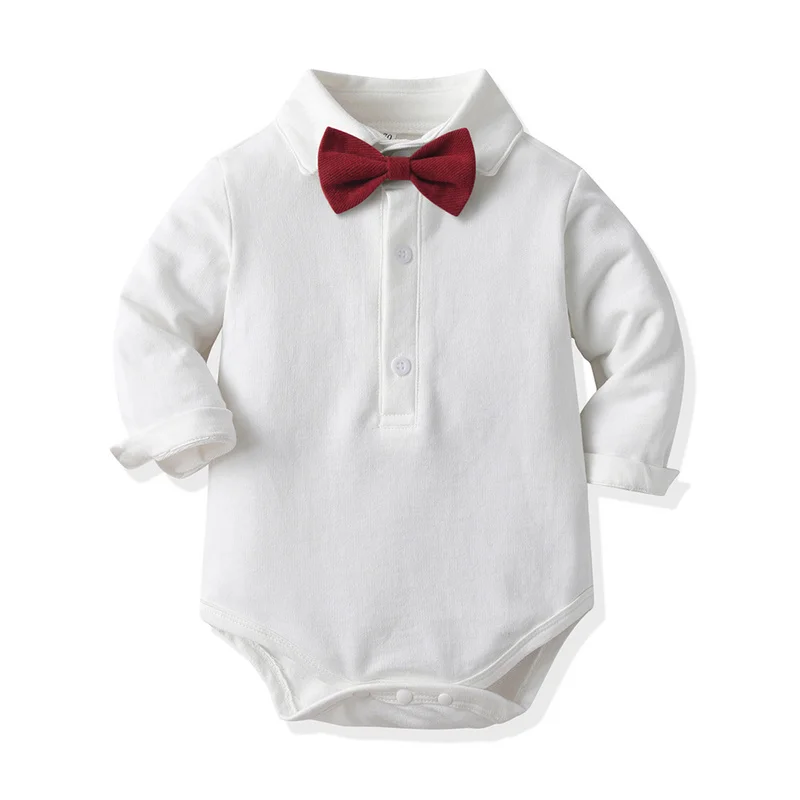 top and top Fashion Baby Boys Gentleman Clothing Sets Long Sleeve Bowtie Rompers Shirts+Vest+ Pants+Hat Infant Boys 4Pcs Suits