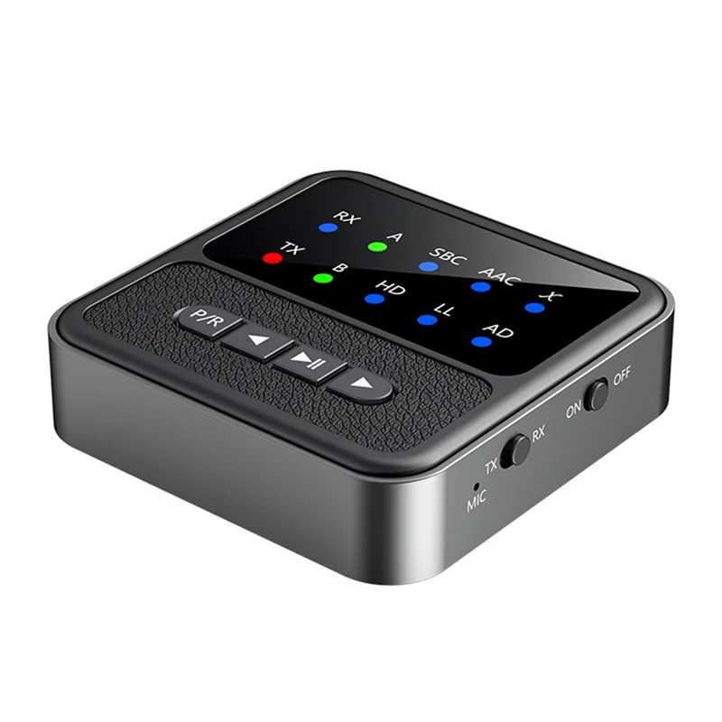 

[Techverse]-Audio Transmitter Receiver 2In1 QCC 5.4 Bluetooth Adapter Audio Receiver Transmitter Aircraft Audio Transmitter 3.5M