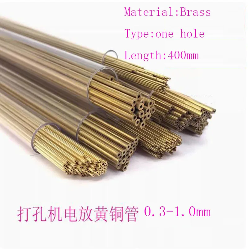 Drilling Machine Brass Electrode Tube Single Hole 0.5/0.8/0.9/1.0/1.5*400mm Die for EDM Electrode Hole Machine