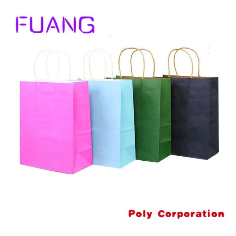 Custom  Wholesale Custom Logo Printing Food Take Away Hand kraft paper bag milk tea Packing paper bag