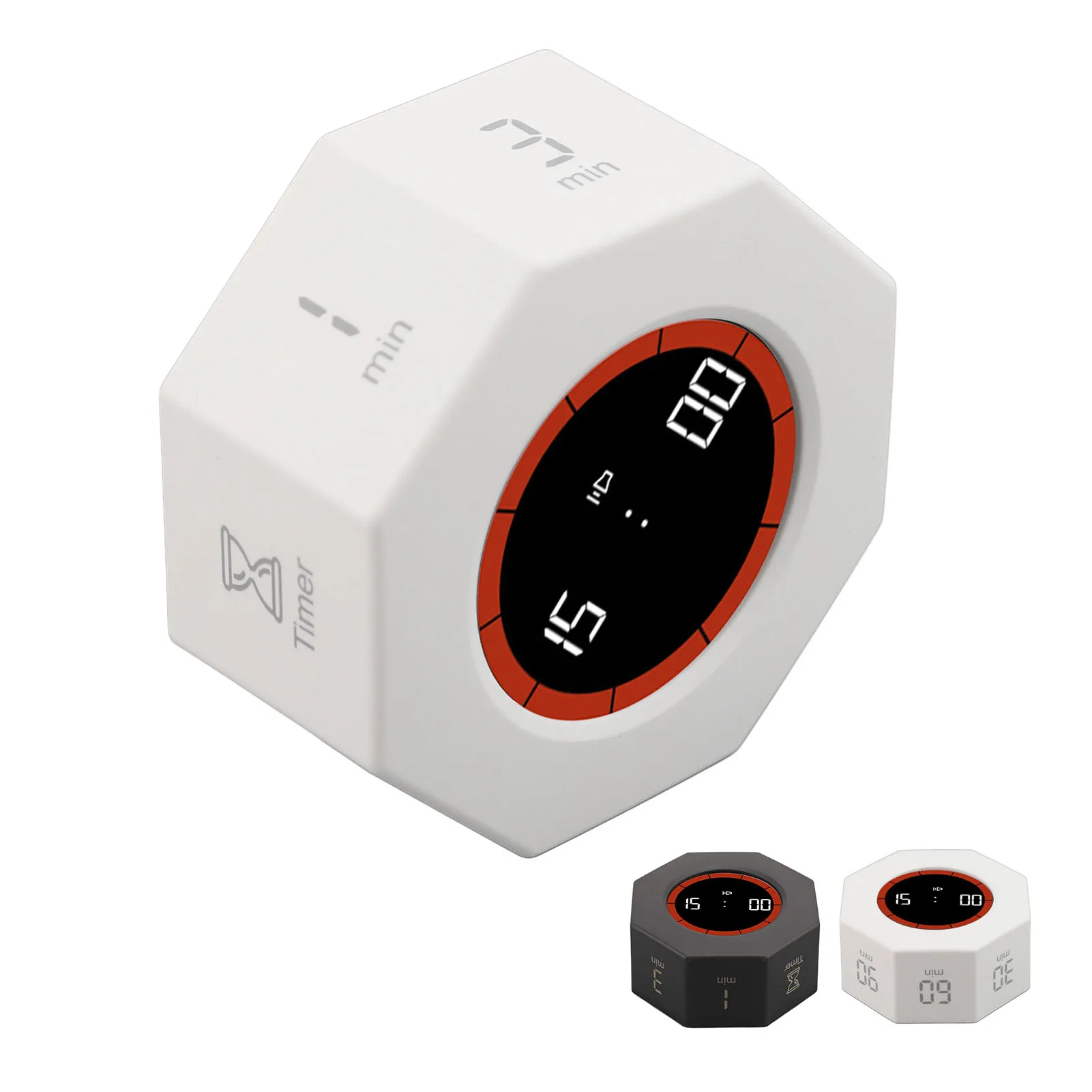 Octagon Timer Desk Productivity Timer Cube with G Sensor for Task Work Study Kitchen 1 3 5 15 30 60 90min Custom Countdown