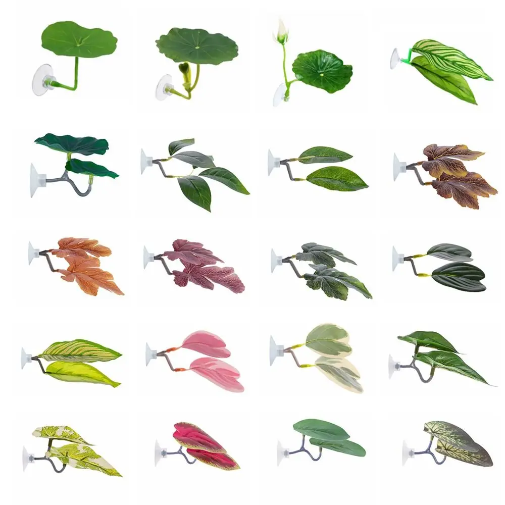 أوراق مسند سمك بيتا البلاستيكية مقلدة أوراق اللوتس/راحة أوراق اصطناعية/إخفاء/لعب سمك بيتا رخيصة الاسترخاء إخفاء ورقة #1