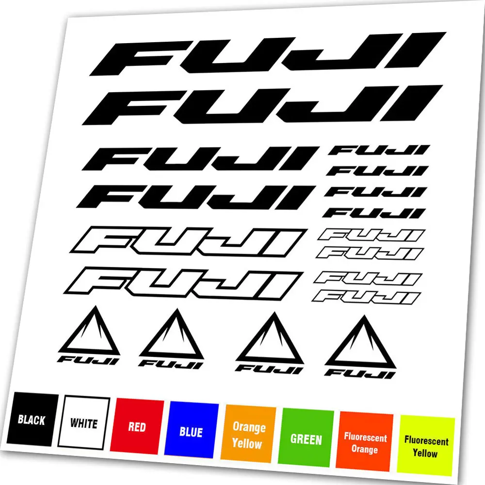 18 PIECE For FUJI  BIKE FRAME GRAPHIC DECALS STICKERS KIT MTB BMX .CHOOSE COLOUR