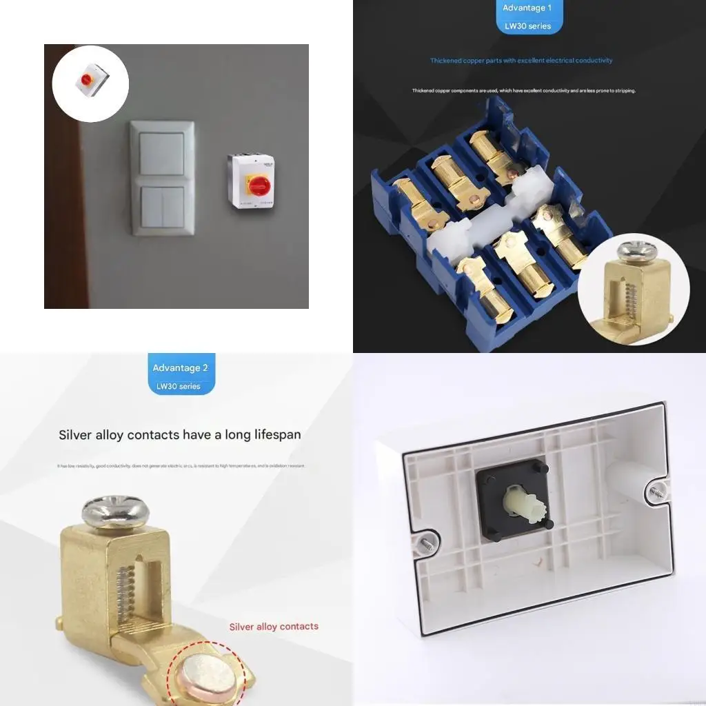 Rotary Switches Replacement 63A Isolator Disconnect Switches With Waterproof Box Enclosure Easy to Install