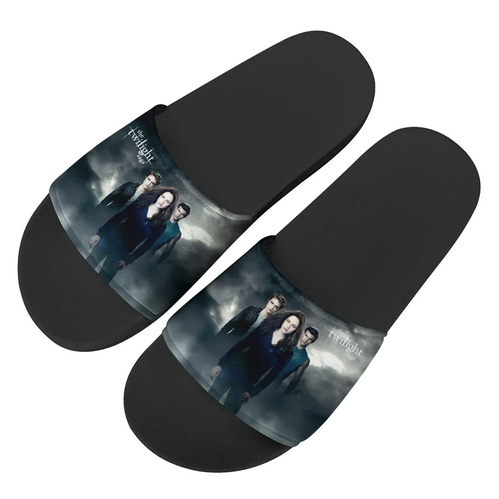 The Twilight Saga Flip Flops Home Slippers Mens Womens Teenager Family Slippers Bathroom Pool Casual Sandals Custom Water Shoesc