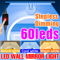 Hollywood Vanity Makeup Mirror Light LED Cosmetic Bulb Dressing Table Mirror Wall Lamp Bathroom Lighting Kitchen Cabinet Lamp