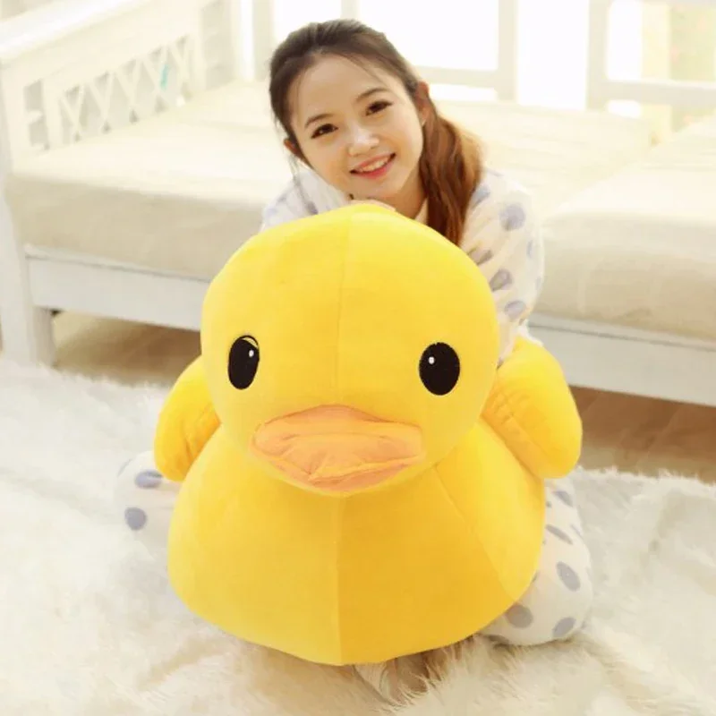 Big yellow duck doll pillow plush toy doll female birthday gift children gift Soft plush cushion Solid color Animal dolls kids