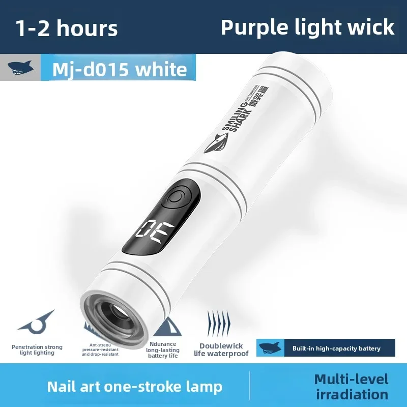 Rechargeable Handheld UV Nail Flashlight, Quick Dry Purple Light Protective Manicure Light for Home Nail Art Use