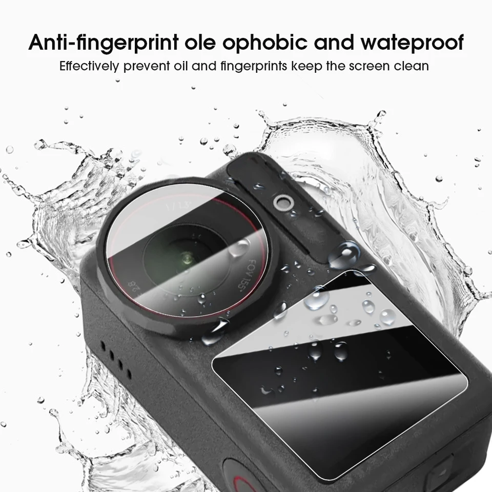 6 Protecteurs Écran + 2 Capuchons Objectif Pour DJI Osmo Action 4 - Verre Trempé 9H