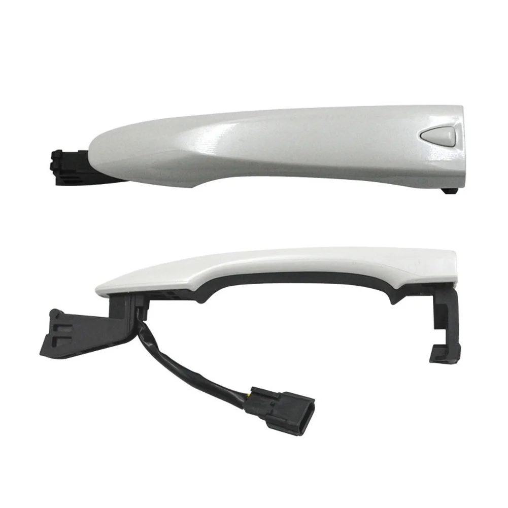 White Left Exterior Handle Keyless Entry Non-deforming Quick Install Replacement Installation Practical Design
