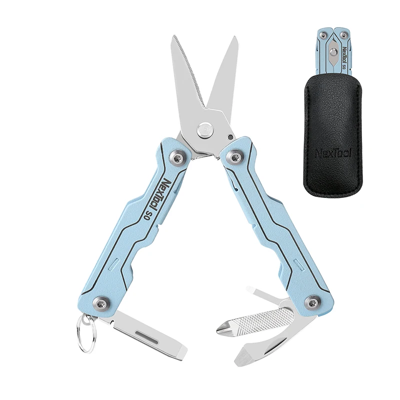 NexTool Micro Multitools S0 8 in 1 Mini Sailor Schaar Mini Pocket Multitool EDC Opvouwbare handgereedschap Camping Survival Multitool
