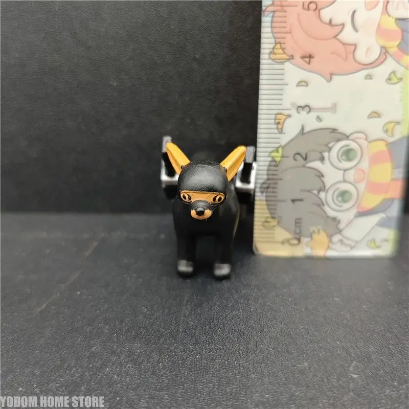 3cm Mini Ninja Puppy Dog Model Desk Decoration Removable Knife Home Decor Accessory Rare Collectible Figure