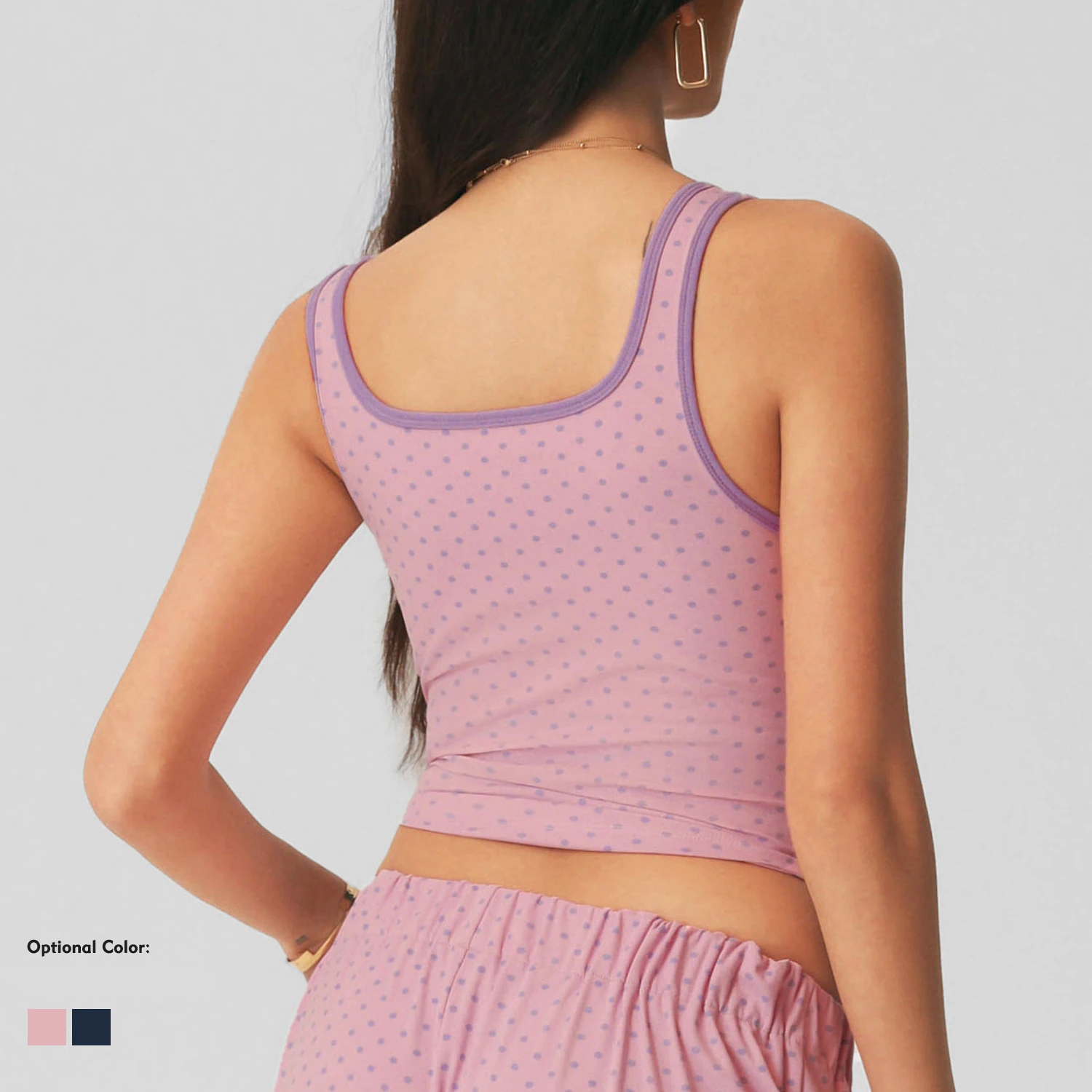 New Style Sports Vest With Chest Cushion Women's Outdoor Wear Polka Dot Yoga Clothes Pilates Training Running Fitness Short Top