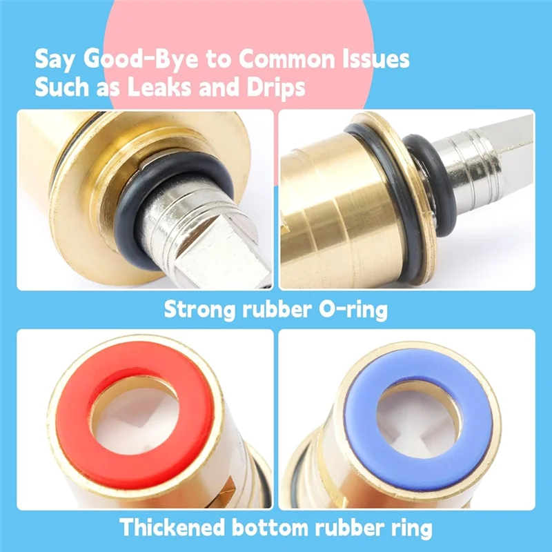 ABDJ-Короткий стержень, комплект картриджей для крана с 1/4 поворотом — латунная конструкция 1-099XKJKABNF и 1-100XKJKABNF для холодной и горячей воды