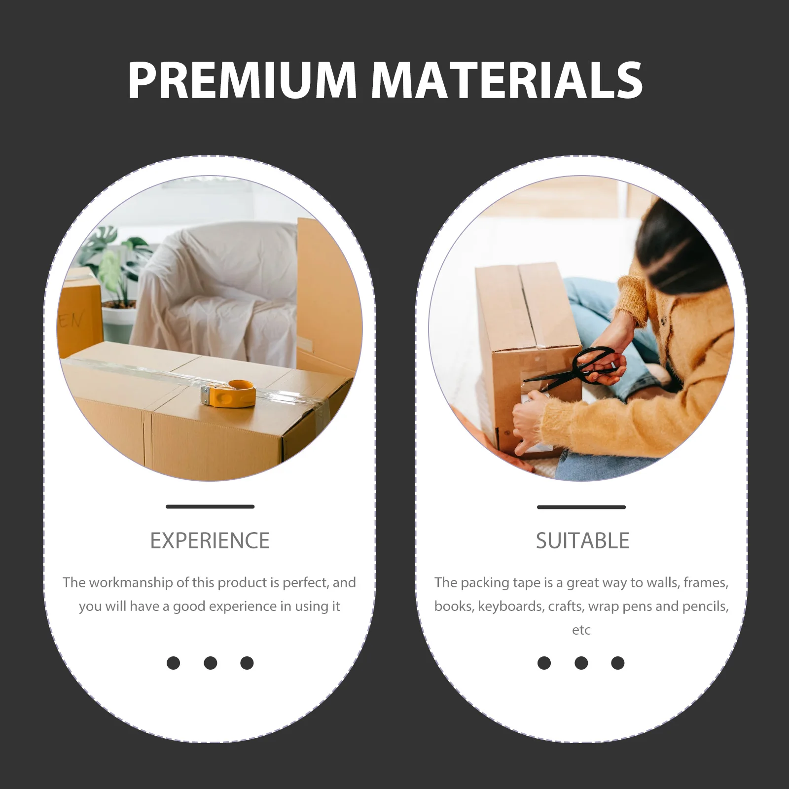 

2 Rolls Printing Lattice Tape Heavy Duty Packing Refill Bopp Package for Shipping Decorative