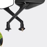 2pcs 8mm Motorcycle Rearview Mirrors Wide Angle Adjustable Bicycle Bike Handlebar Side Flexible Rear View Mirror