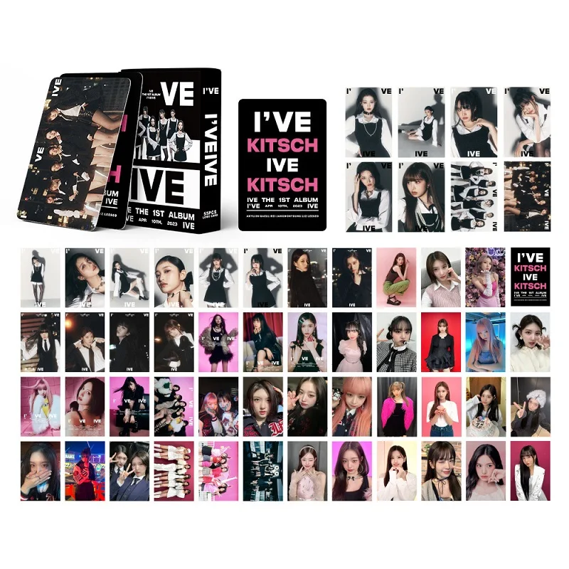 55pcs/set Kpop Idol Lomo Cards IVE Photocards Photo Card Postcard for Fans Collection