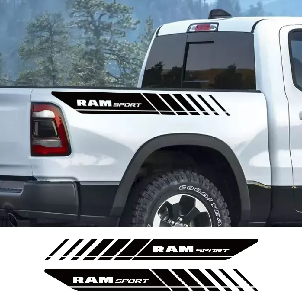 For Dodge RAM Car Stickers Sport Pickup Rear Trunk Side Decals Truck Graphics Letters Vinyl Decor Cover Auto Tuning Accessories