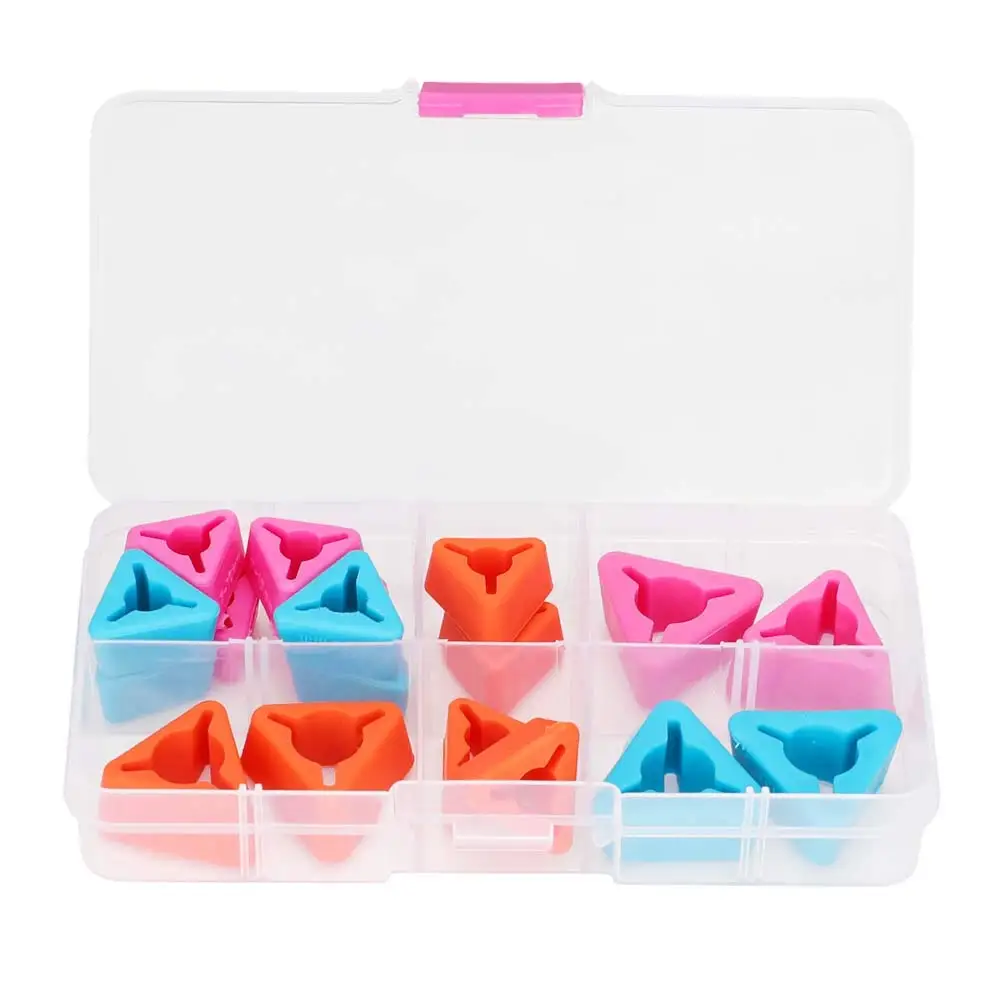 

18Pcs/Set Silicone Knitting Needles Cap Tips Point Protectors With Box Multi-Colored Rubber Knit Needle Tip Cap Stoppers