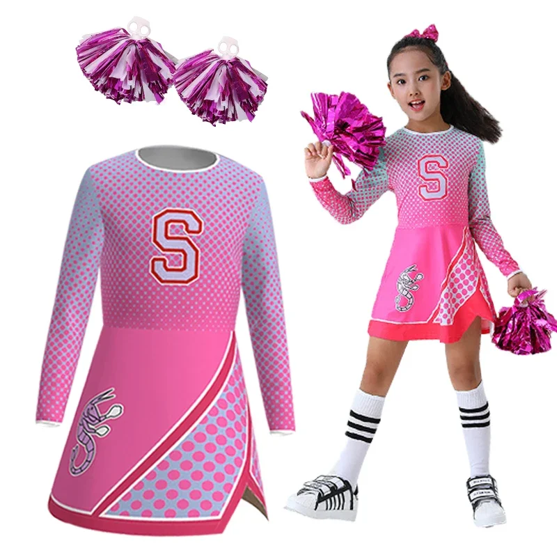 2024 fashion Halloween Cheerleader cosplay costume kids little girl adcross fancy outfits zombie dress for girls dresses