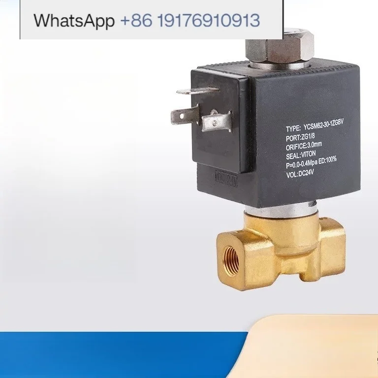 YCSM62 Normally Open Brass Solenoid Valve, Direct Acting Normally Closed Electric Reaction Fast Low Power, Sterilizer