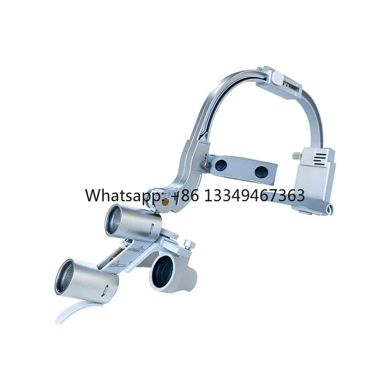 Head-mounted Magnifying Glass Dental Oral 5w Headlight Long Silver Surgery Dental Surgery Headlight