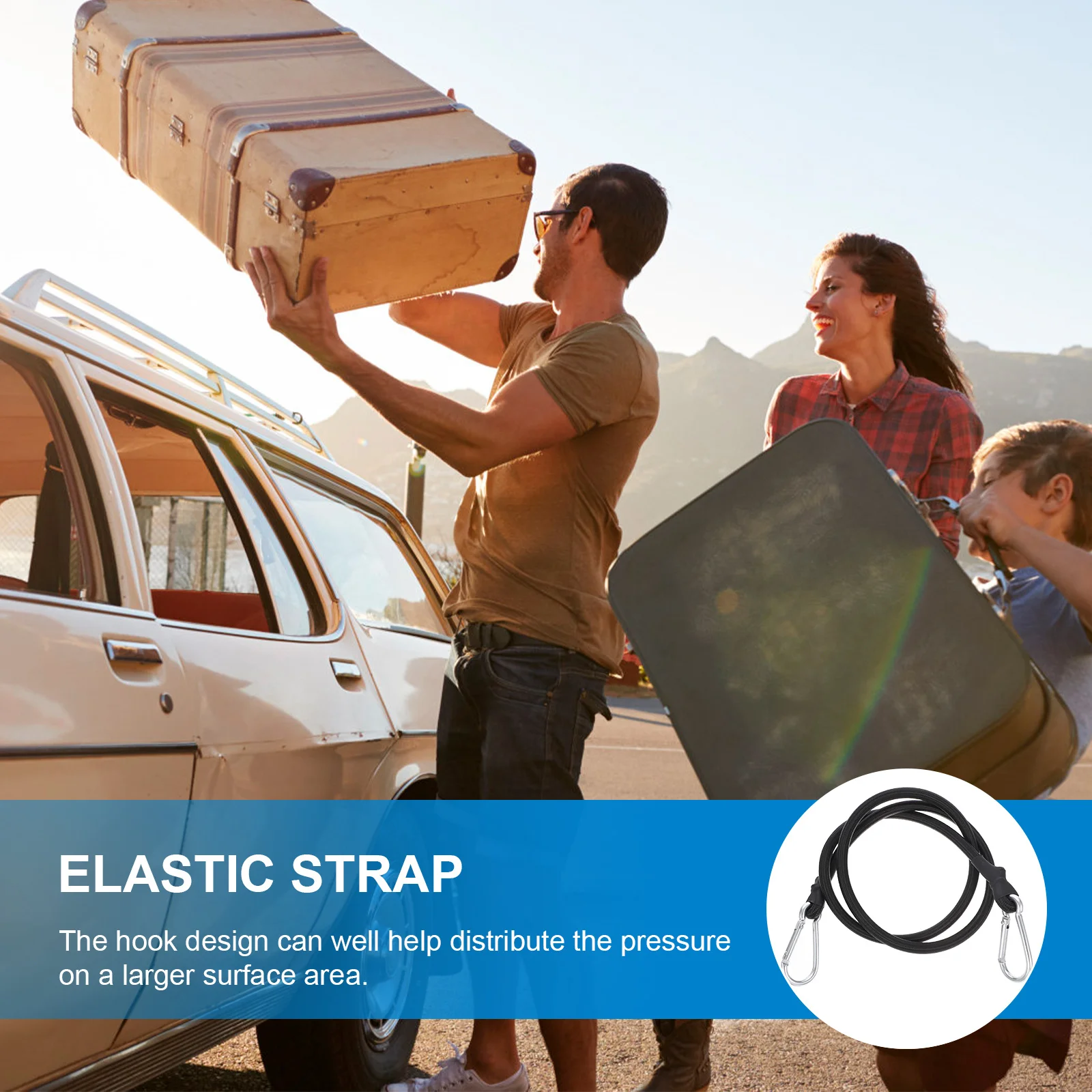 

6Pcs Bike Luggage Bungee Elastic Straps Black Heavy-Duty Cord Motorcycle Fixed Rope Multipurpose Hooked Bungee Cord