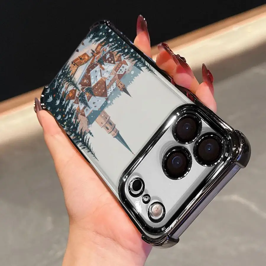 حافظة هاتف لهاتف ابل ايفون 17 اير 16e 16 15 14 بلس 13 12 11 برو ماكس غطاء ناعم عيد الميلاد سانتا كلوز #3