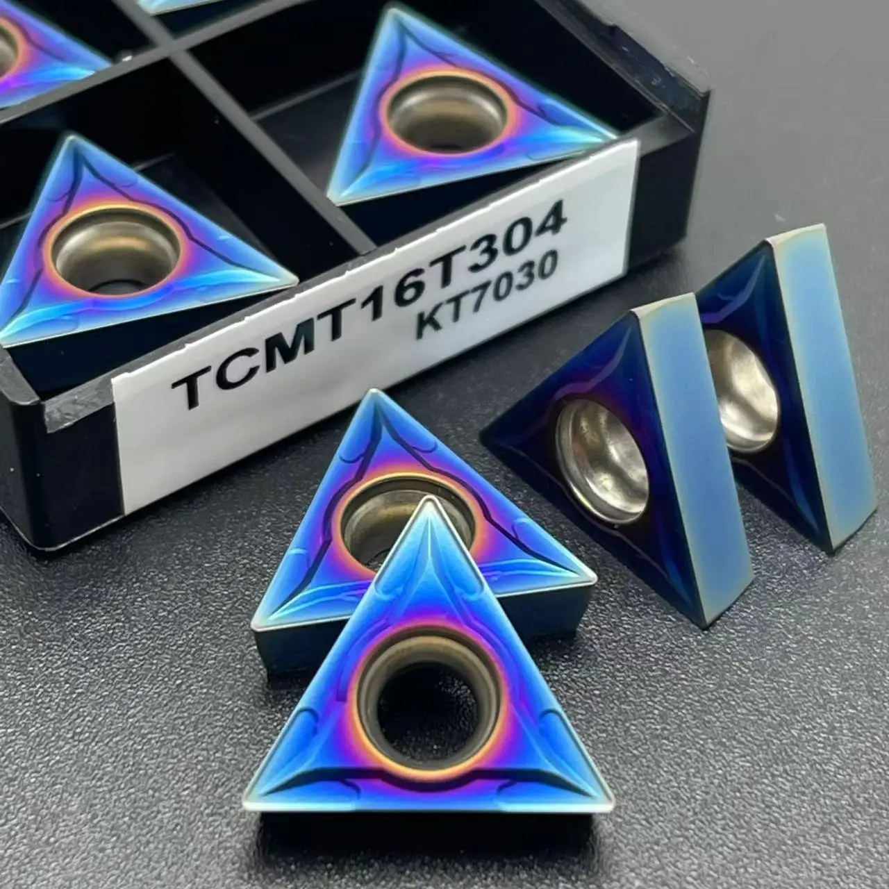 Hochwertige Nano-Blaue TCMT110204 TCMT110208 TCMT16T304 TCMT16T308 Hartmetall-Einsätze für Außendrehwerkzeuge CNC-Drehmaschinenwerkzeuge – Detail 2