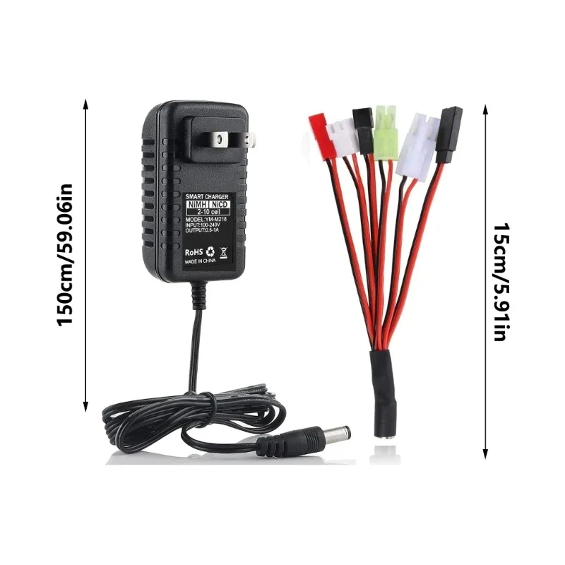 Professional Battery Pack For Nimh Nicd Automatic Cell Counting Power Management With 6 Connectors