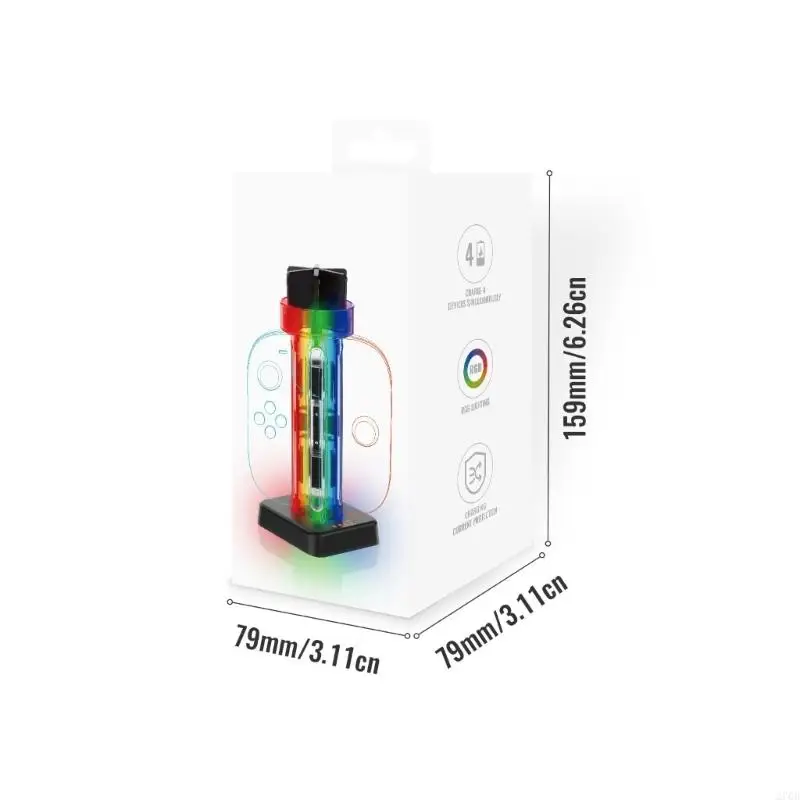 NS2 컨트롤러 용 1 충전 스테이션에서 4 마그네틱 충전기 도크 스탠드 충전 4 컨트롤러 동시에